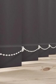 Resim Antrasit Kumaş Dikey Perde Döndürülebilen Tam Açık Ya Da Tam Kapalı Kumaş Dikey 