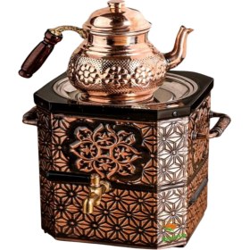 Resim Safir Çay Kazanları Elektrikli Semaveri Bakır 