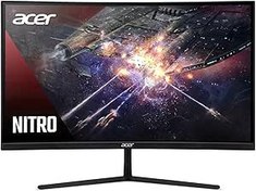 Resim Acer Nitro EI322QURPbmiippx 80cm 31.5 inç ZeroFrame QHD Curved 1500R 165Hz FreeSync Premium Pro DisplayHDR 400 VA LED 2xHDMI 2xDP MM Audio out EURO Siyah Acer EcoDisplay Gaming Monitor 