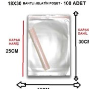 Resim Asyaink Bantli Jelatin 18x30 cm Yapışkanlı Poşet 100 Adet 