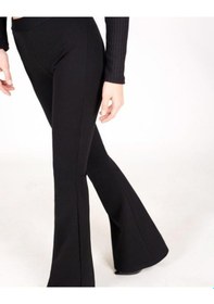 Resim Pucka Fashion Kadın Siyah Dalgıç Ispanyol Paça Taytsiyah Xl Siyah 
