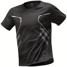 Resim Fusto Mikro Polyester Slim Fit Performans Antrenman Sporcu Erkek Tshirt Antrasit 