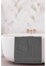 Resim 2 Li Banyo Havlu Takımı %100 Pamuklu Dry Antrasit Çok Renkli 