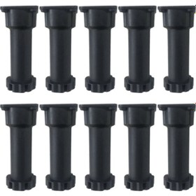 Resim Ayarlanabilir Plastik Mutfak Dolap Tezgah Baza Ayağı 12-17 Cm Siyah 10 Adet - Tek Ebat Siyah 10'lu Renkli 