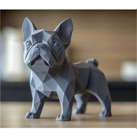 Resim Fransız Bull Dog Köpek Heykeli 11cm Ufak Boy 