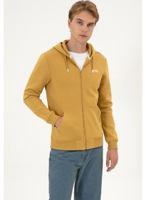 Resim U.S. Polo Assn. Erkek Regular Fit Hardal Şardonlu Örme Hırka 50313755-VR151 