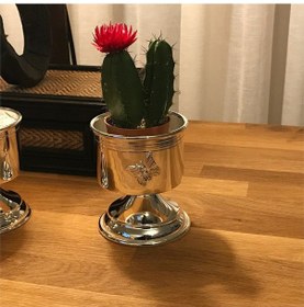 Resim Kelebekli Ayaklı Mumluk Vazo Çerezlik Lokumluk 