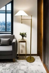 Resim BSA LIGHTING VİTRA ESKİTME TEKLİ LAMBEDER (KREM ABAJURLU)KULLANIM ALANI ;OTURMA ODASI, YATAK ODASI 