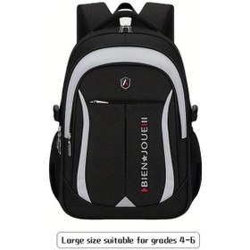 Resim Turcoshop11 Siyah L Öğrenci Sırt Çantası Büyük Kapasiteli Çok Bölmeli Hafif Okul Ve Seyahat Çantası Siyah 