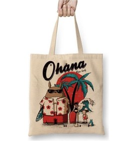Resim Toyaso Ohana Komşum Totoro Beyaz Bez Çanta Uzun Saplı Alışveriş Çantası Plaj Çantası Beyaz 