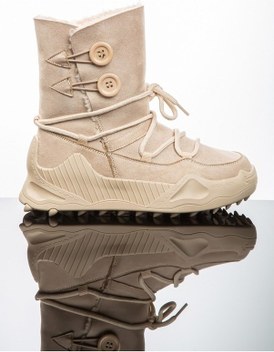 Kadın Günlük Süet Bot Bootie Postal Içi Kürklü Düğmeli Bağcıklı