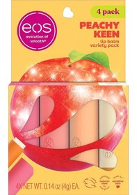 Resim Eos Lip Balm Peachy Keen Dudak Balsamı Çeşit Paketi 4 Adet 