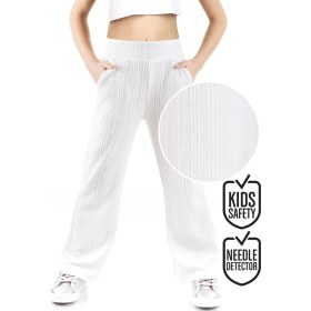 Resim Denokids Kız Çocuk Boru Paça Ekru Basic Eşofman Altı 