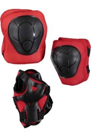 Resim Mega Kırmızı Dizlik Dirseklik Ellik Takımı, 5-12 Yaş - Bisiklet, Scooter, Koruyucu Dizlik Dirseklik Set 