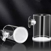 Resim 1 adet AquaDelight Akrilik Balık Yemleme Tüpü Betta, Guppy için - Şeffaf Tank Besleyici Karides Larvaları için, Yüzen Balık Yem Dispenseri, Pil Gerektirmez 