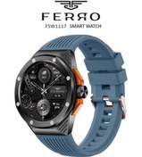 Resim FERRO FSW1117D-GL Quartz Mavi Silikon 44 mm Akıllı Kol Saati 