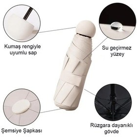 Resim Bosile Özel Kılıflı Mavi Şemsiye Kapsül Şemsiye Açık Mavi 