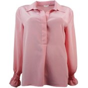 Resim Bulalgiy Kadın Pembe Saf Ipek Bluz - Bga00050m 