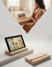 Resim Transformacion Masif Ahşap Tablet Standı Ve Telefon Tutucu - Estetik Ergonomi 722866 