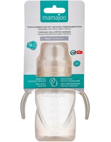 Resim Mamajoo Kulplu Akıtmaz Eğitici Bardak Pearl 270 ml Bej 