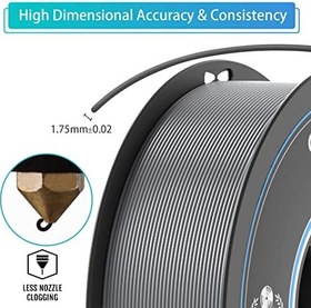 Resim Creality HP Ultra PLA 3D Yazıcı Filamenti, 1,75 mm İnce Baskı Filamenti, 1 kg (2,2 lbs) Makara, Daha Az Kabarcık, Kokusuz, Çevre Dostu PLA Filament, Creality Yazıcı için (Siyah) 