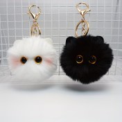 Resim 2 adet Sevimli Peluş Kedi Anahtarlık - Çeşitli Renklerde Kabarık Sahte Kürk Pom Pom - Çantalar ve Sırt Çantaları için Mükemmel - Sevgililer Günü, Noel, Cadılar Bayramı, Yeni Yıl, Kedi Aksesuarları için İdeal Hediye 
