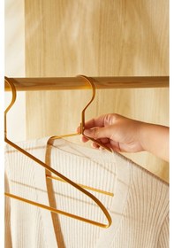 Resim Ocean Home Textile 2'li Altın Renk Metal Giysi Askısı 21.5 x 42 x 1 cm 