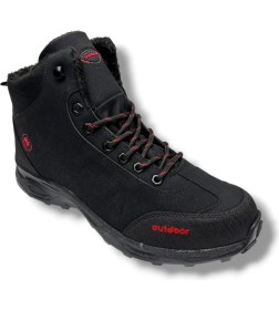 Resim Jagulep 4058-26 Anatomik Içi Kürklü Outdoor Erkek Bot Siyah Kırmızı 45-47 