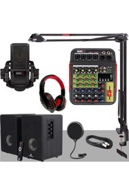 Resim Hype Store Midex İmpressive Paket-2 Stüdyo Ekipmanları Kayıt Seti (Monitör Mikrofon Mikser Kulaklık) 