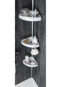 Resim Primanova Yaylı Banyo Köşe Rafı Venta Siyah Çok Renkli 