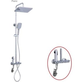 Resim Duxxa Piano Bataryalı Duş Seti Krom Dp.100 Gri 