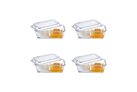 Resim Feyza Design Bölmeli Saklama Kabı Seti, Reçellik, Ballık, Kahvaltılık, 4’lü 