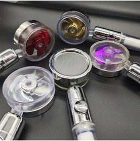 Resim Oldfriend Pumplux Rv Mor Yüksek Basınçlı Turbo Duş Başlığı Tek Dokunuşlu Su Durdurma 