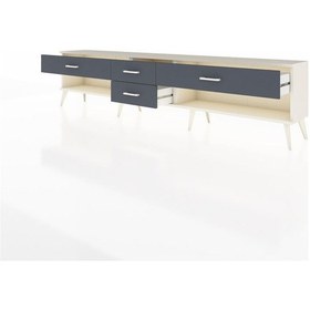 Resim Arges Tv Ünitesi 4 Çekmeceli 220x30x51 Aytaşı-antrasit Antrasıt/antrasıt - Aytası 