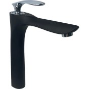 Resim Pure Concept Royal Siyah Krom Tezgah Üstü Çanak Lavabo Armatürü 
