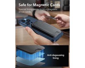 Resim ESR Halolock Cüzdan Standı, Manyetik Kart Tutucu, Magsafe ile Uyumlu 5 Kartlık Cüzdan 