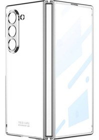 Resim Galaxy Z Fold 6 Kılıf Zore Full Camlı Kıpta Kapak-gümüş 