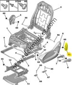 Resim Citroen C3 (2003-2010) Koltuk Yatırma Kolu Sol Taraf 