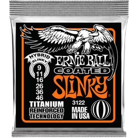 Resim Ernie Ball 3122 Coated Electric Hybrid Slinky Elektro Gitar Teli (9-46) 
