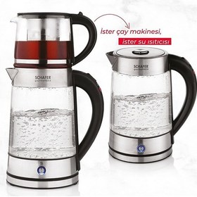 Resim Schafer Gourmemaxx Cam Çay Makinesi Kettle 4 Parça 