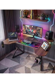 Resim Michael Brean Özel Joystick Tasarım Oyuncu Masası 160 Cm Bardaklık Ve Kulaklık Tutucu Hediye 
