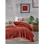 Resim Cotton Box Bond Tek Kişilik Pike Takımı Plumy Kiremit 
