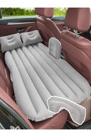 Resim Genel Markalar Gri Şişme Yatak Arka Koltuk İçin 2 Adet Yastıklı, Araç İçi Yatak 