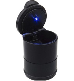 Resim Ford Maverick Uyumlu Mavi Işıklı Kapaklı Siyah Küllük-kumbara 