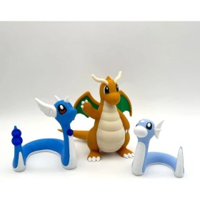 Resim Neptune3D #0147 Dratini, Dragonair, Dragonite Pokemon Gelişim Seti 
