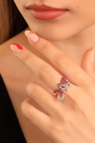 Resim Miavi Silver 925 Ayar Gümüş Tilki Yüzük 