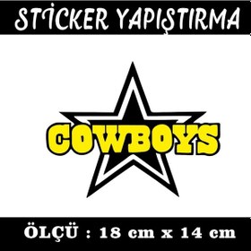 Resim Cowboys Etiket Sticker - 2Adet - Yapıştırma 