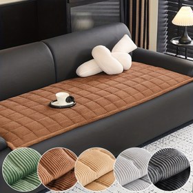 Resim 1'li Paket Kalın Flanel Koltuk Yastığı, Modern Tarz, Evcil Hayvan Dostu, Kaymaz ve Makinede Yıkanabilir, 2 veya 3 Kişilik Kanepe için Uygun 