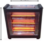 Resim BAYERSAN 3003 Şömine Tipi Isıtıcı Soba 4 Çubuklu Quartz Isıtıcı 2400w Uc3003 