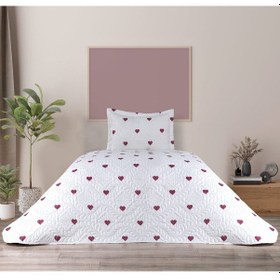 Resim Love Çift Taraflı 2 Parça Tek Kişilik Yatak Örtüsü 